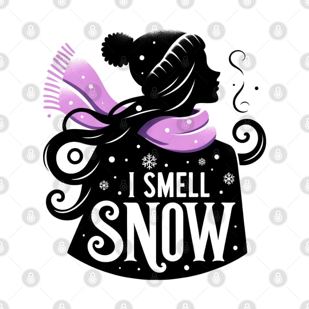 I Smell Snow - Whimsical Silhouette with a Scarf by Fenay-Designs