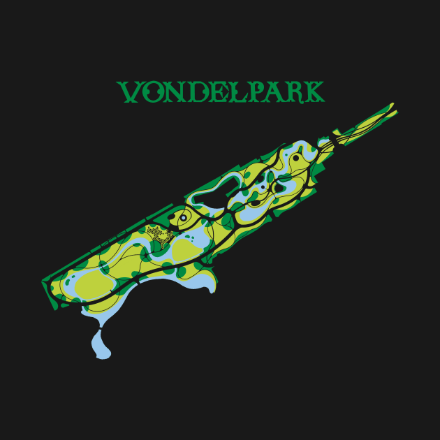 Vondelpark Amsterdam map by Modnay