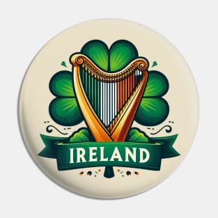 Irish Harp Pin