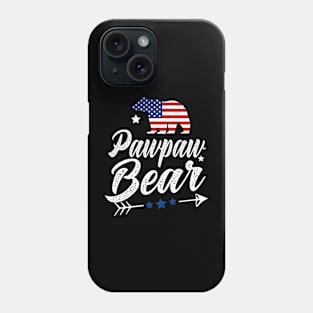 Pawpaw Bear Patriotic Flag Matching 4th Of July Phone Case