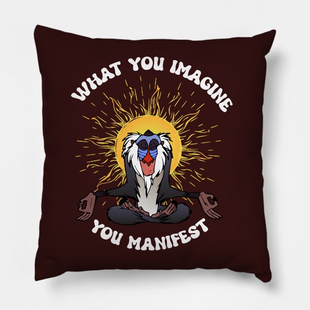 Rafiki - Be Positive and Manifest Positive Pillow by funNkey