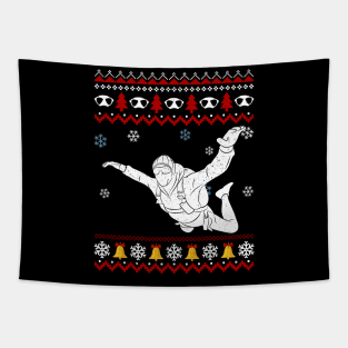 Skydiving Ugly Christmas Tapestry