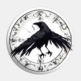 crow in the magic circle Pin