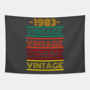 1983 Vintage Retro Colorful Design Tapestry