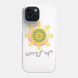 Philippine Sun with Ling-ling-O Amulet / Baybayin word Himala (Miracle) Phone Case