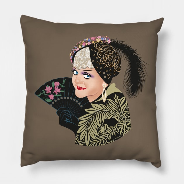 Salome Otterbourne Pillow by AlejandroMogolloArt