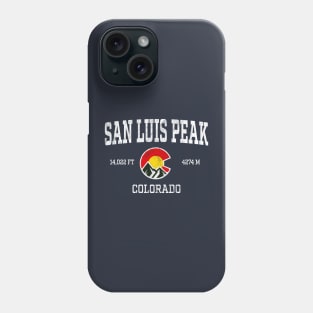 San Luis Peak Colorado 14ers Vintage Athletic Mountains Phone Case