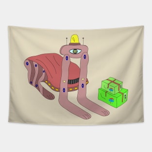 Industrial Biorobot Forklift Tapestry