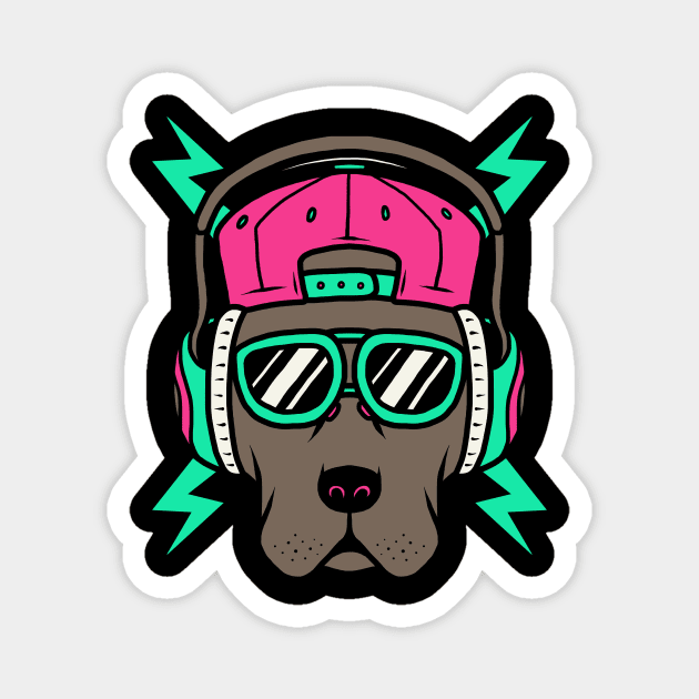 Cool Dog Magnet by CyberpunkTees