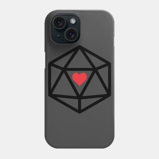 Heart Dice D20 Phone Case