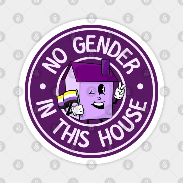 No Gender In This House - Non Binary Magnet by Football from the Left