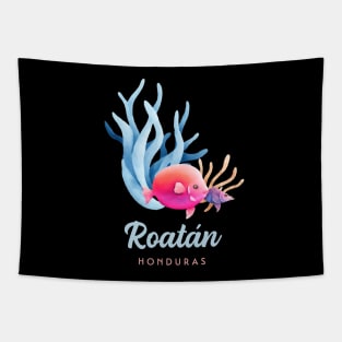 Roatan Honduras Caribbean Coral Reef Fish Tapestry