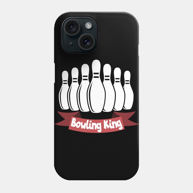 Bowling king Phone Case by maxcode