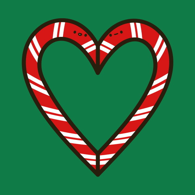 Cute candy cane heart - Candy Cane - T-Shirt | TeePublic