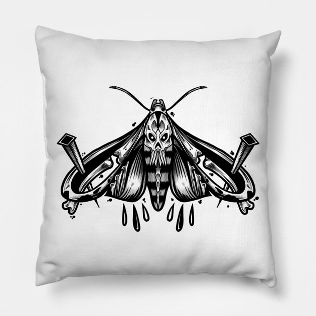 Death Moth Pillow by Scottconnick
