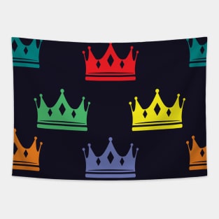 Colorful Crown Pattern Tapestry