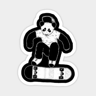 Skateboarding Panda Magnet