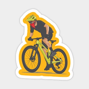 mountain bike rider Magnet