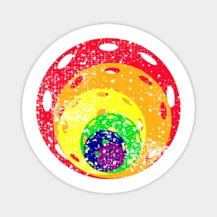 Rainbow Pickleballs Magnet