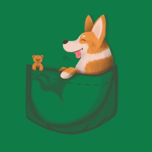 Pocket Corgi Red T-Shirt