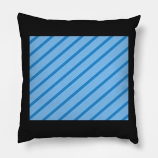 Diagonal lines - Blue. Pillow