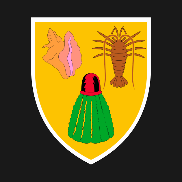 Coat of arms of the Turks and Caicos Islands by Flags of the World
