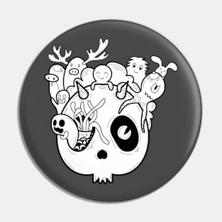 Skull Doodle Pin