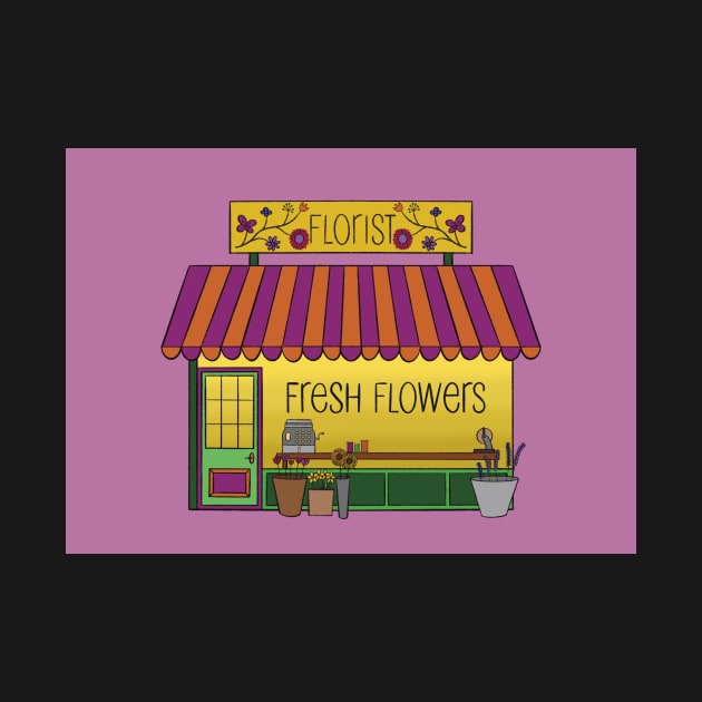 Florist shop illustration by Slepowronski