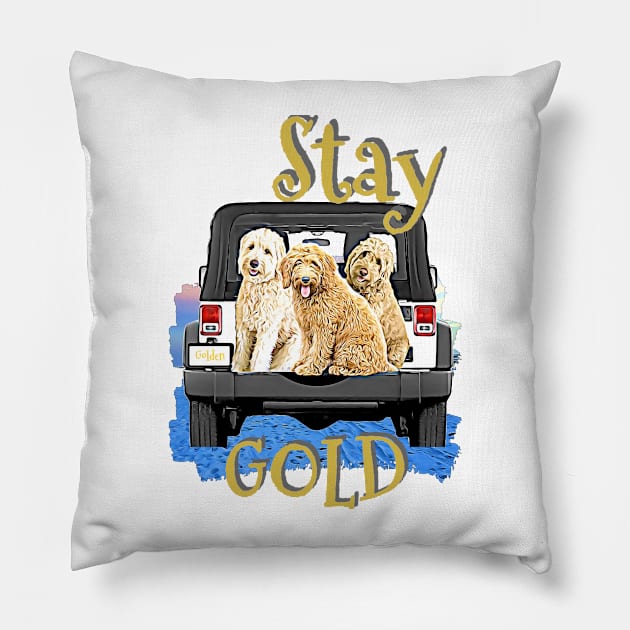 GOLD Doodles Pillow by Witty Things Designs