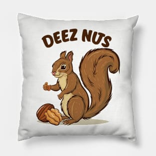 Squirrel going nuts Pillow