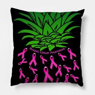 Pineapple Breast Cancer Awareness Pillow