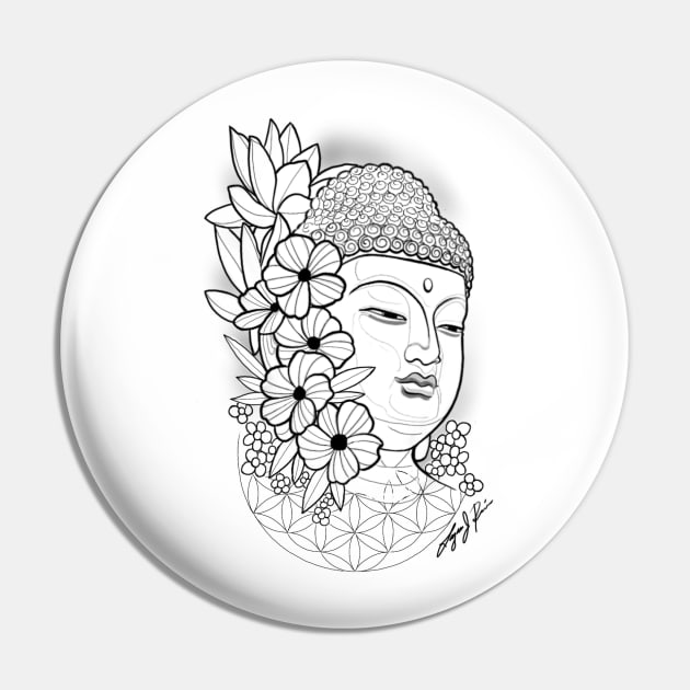 Buddha Pin by Lazrartist