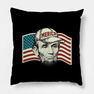 4th of july  - abraham - merica Pillow