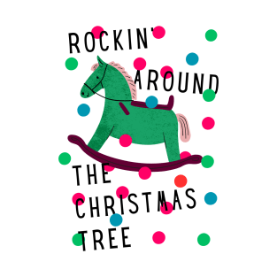 Rocking Around the Christmas Tree with Colorful Dots T-Shirt