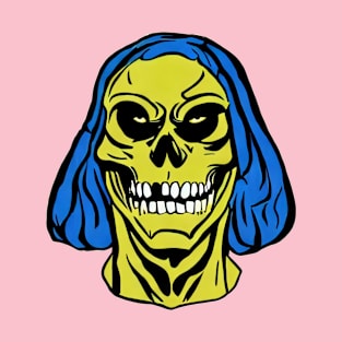 Blue Hair Skull | Bad Acid Skeletor | Terrible Pop Art | Bad Artist Tyler Tilley T-Shirt