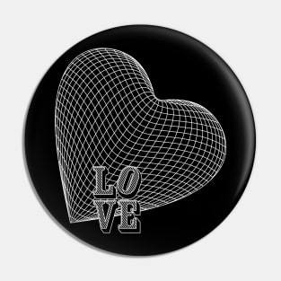 love heart 3d Pin