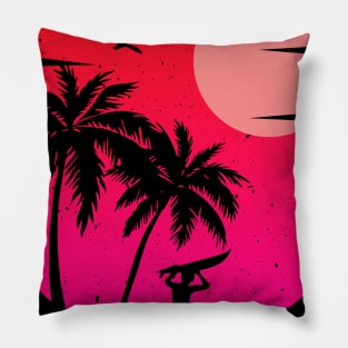 Red Surf Logo Pillow