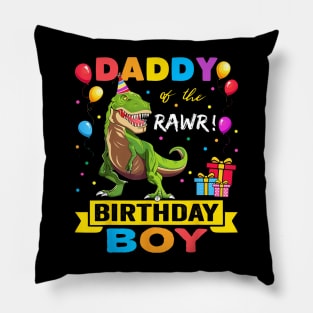 Daddy Dinosaur Funny Cute Birthday Boy Family Apparel Pillow