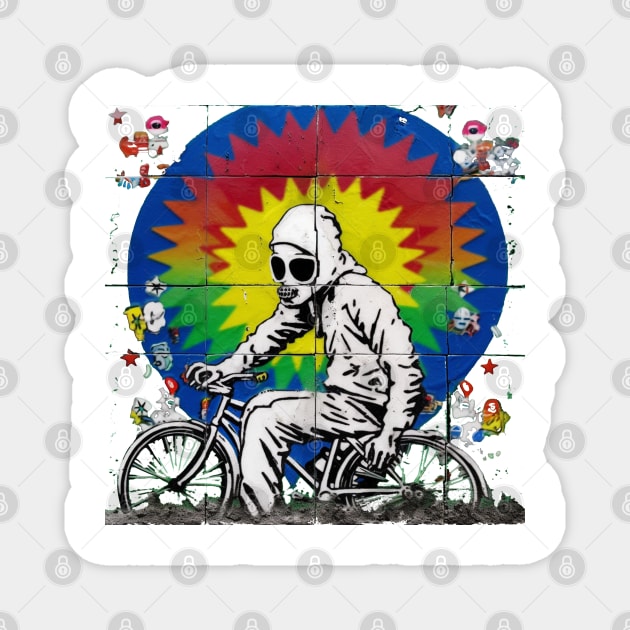 The Biker on the Wall Magnet by apsi