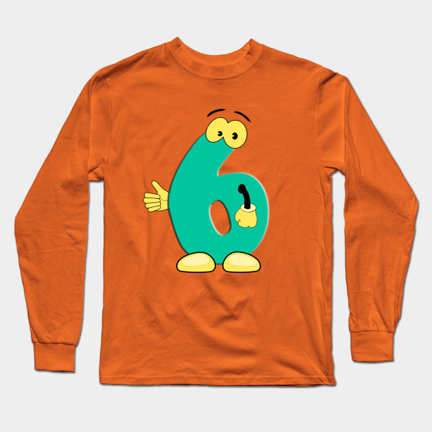 Number 6 Smiley Monogram Face Emoji Shirt For Men Women Kids