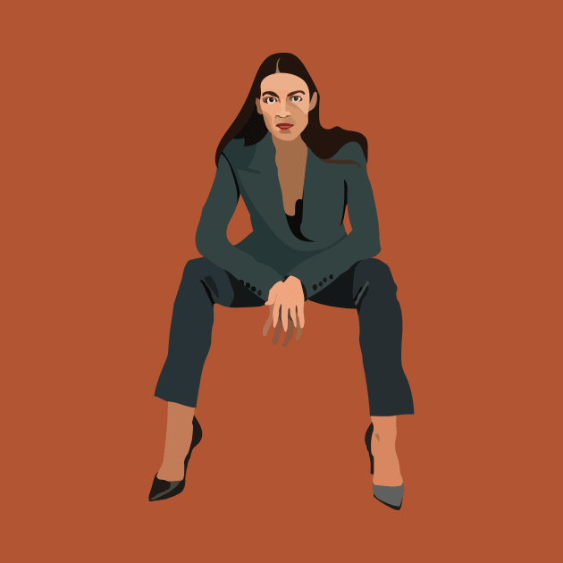 AOC Alexandria Ocasio Cortez illustration by Window House