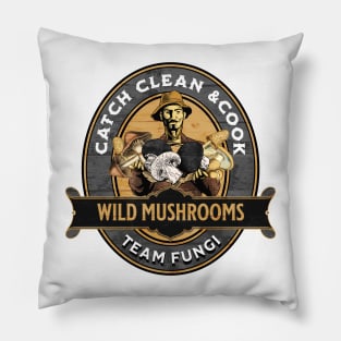 Wild Mushroom Hunter Pillow