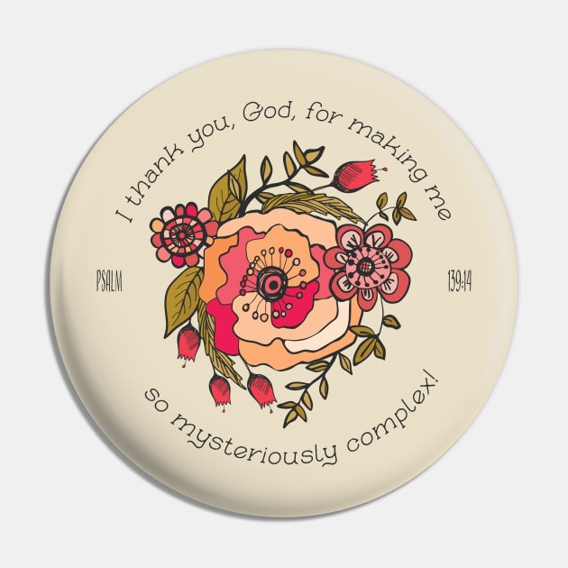 Psalm 139, Christianity, Easter design, Thanks to God floral, inspirational, quote Pin by laverdeden