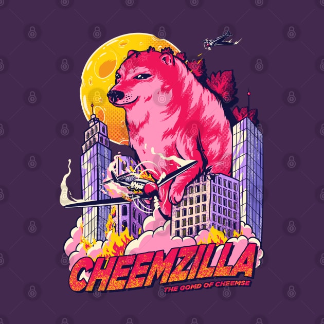 Cheemzilla - The Gomd of Cheemse by anycolordesigns