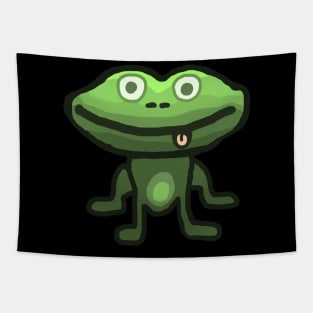 Football head Frog Tapestry