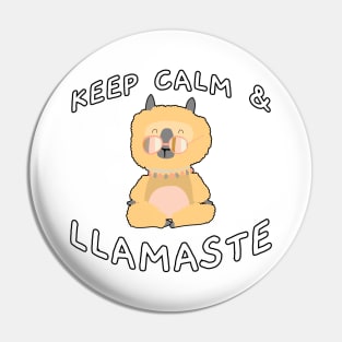 Keep Calm And Llamaste Pose 1 Pin