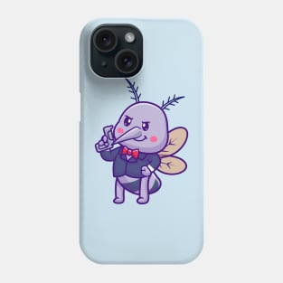 Cute Mosquito Holding Gun Cartoon Phone Case