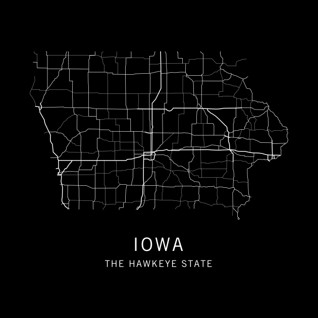 Iowa State Road Map by ClarkStreetPress