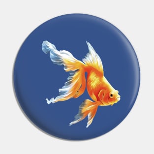 Goldfish Realistic Vector Cut Out Isolated Pin