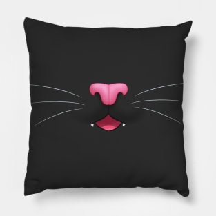 Black Kitty Cat Pink Nose – Meow! Pillow